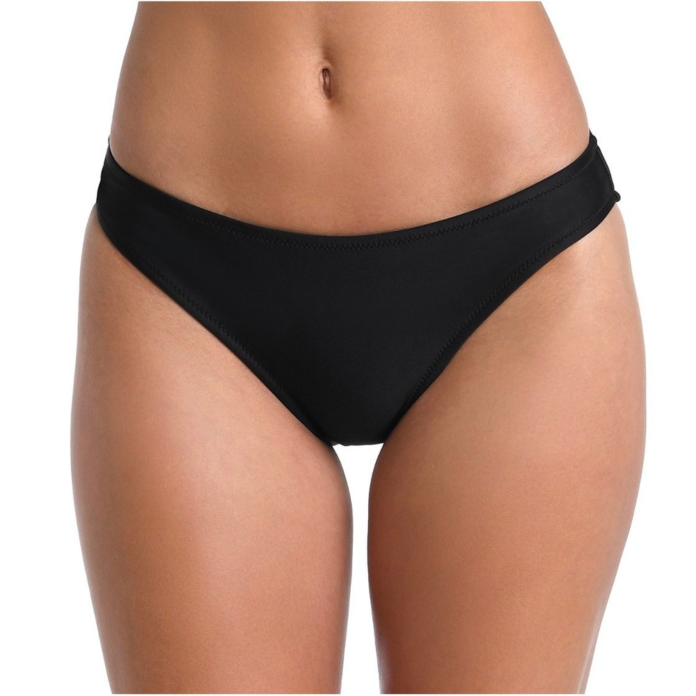 L'AGENCE Nicole Solid Classic Bikini Bottom Black LG4MJ93 M